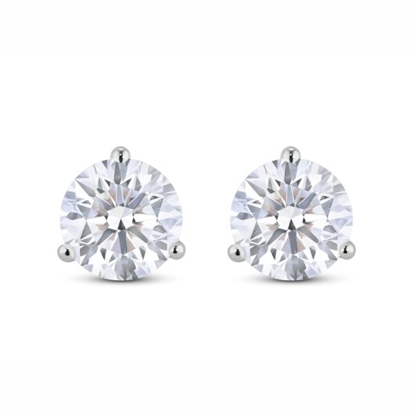 4 carat round diamond stud earrings